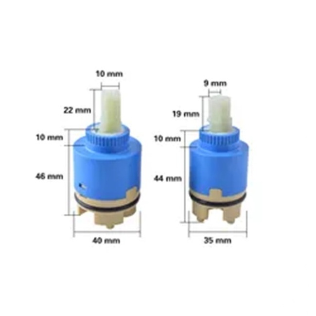 Faucet Cartridges 35/25mm Cartridge Mixer Low Torque Faucet Accessories Spindle Flat Base Free Rotation