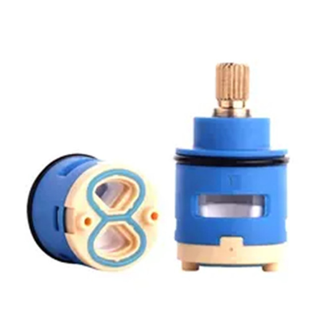 Ceramic Disc Cartridge, 35/40mm Water Mixer Tap Inner Control Faucet Valve PP Plastic Blue Practical for Kitchen