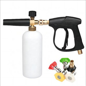 1/4 in Quick Connect Foam Cannon Kit With Jet Wash Gun 5 Pressure Washer Nozzle Tips