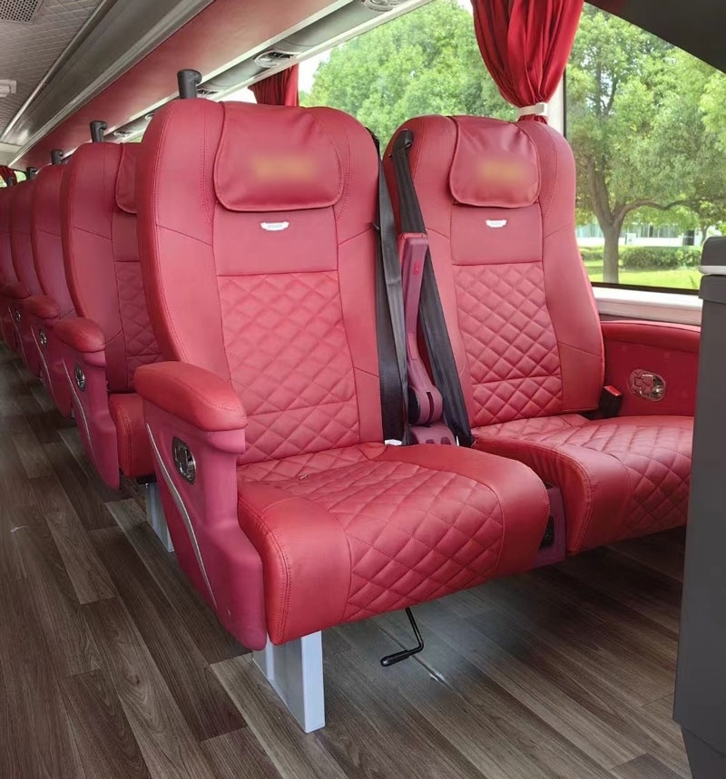 2024 new arrival luxury business class bus passenger seat PVC leather wrapped back reclining RV refitting seat