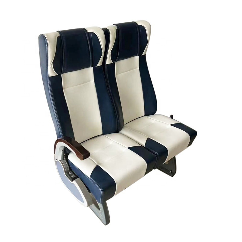 2023 new arrival stitching color pattern back reclining passenger seat with aluminum armrest for bus or marine boat