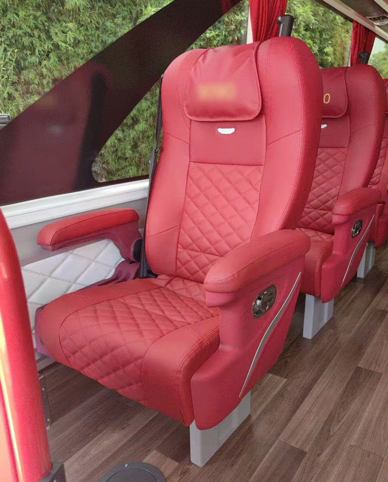 2024 new arrival luxury business class bus passenger seat PVC leather wrapped back reclining RV refitting seat