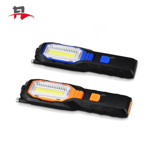 Cob Portable Handheld Usb Flashlight Torch Rotatablemagnetic Working Light With Magnet & Hook & 4 Modes