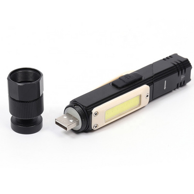 Multifunctional flexible Magnet Rotate 90 degree work light led rechargeable car inspection light Usb Torch Led Flashlight