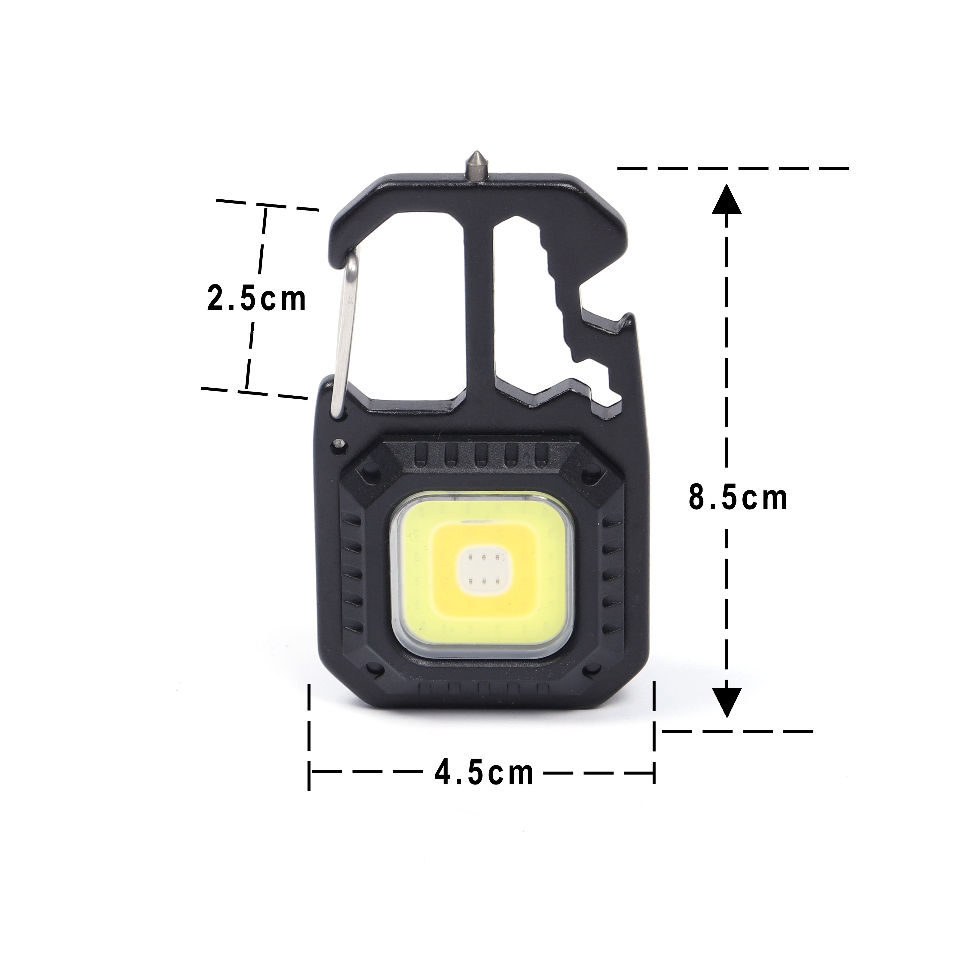 Super Bright Rechargeable Pocket Led Light Multifunctional Emergency Cob Keychain Work Light For Outdoor Camping