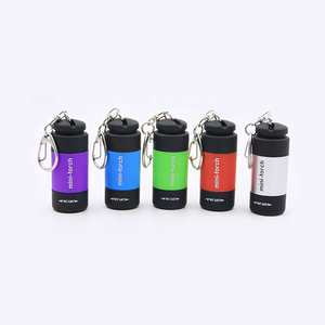 Gift MINI USB charging LED Keychain Ring Flashlight USB Small Pocket Keychain Ring Flashlight Customized Mini Flashlight