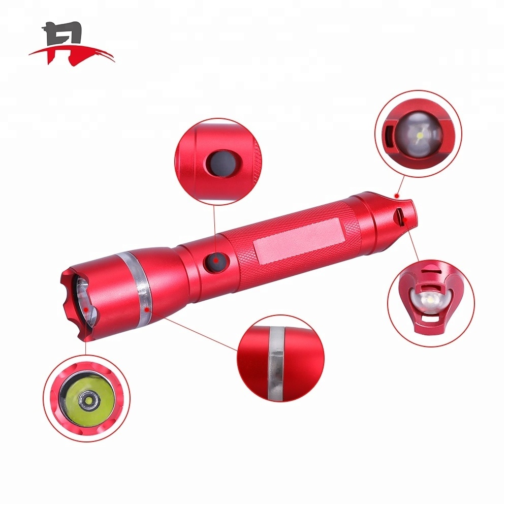 Factory Outlet Portable SOS Light Distress for Danger Camping Hiking Whistle Aluminum LED Flashlight