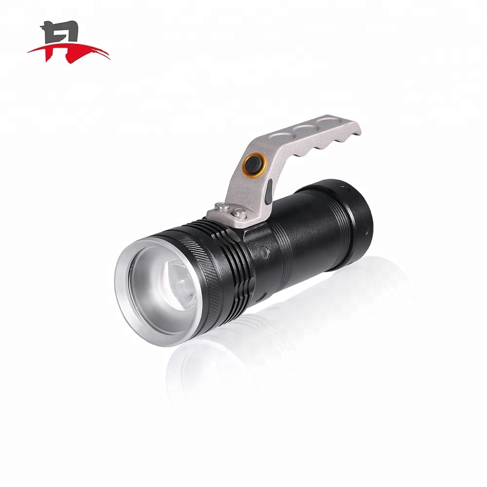 Outdoor Waterproof 1000LM Led Rechargeable Adjustable Zoomable Aluminum Spotlight Super Bright Handheld Searchlight