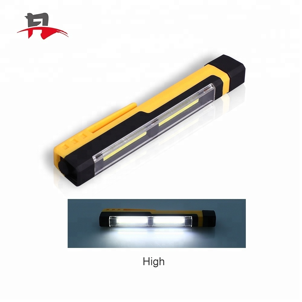 2cob Pen Work Light  battery powered Ultra bright led pen light portable work light with clip