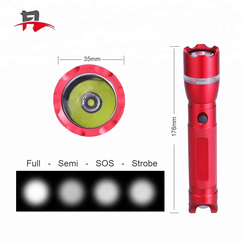 Factory Outlet Portable SOS Light Distress for Danger Camping Hiking Whistle Aluminum LED Flashlight