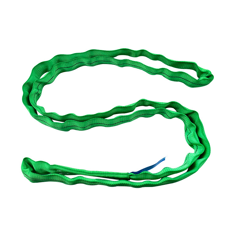 2 tons Crane Rope Green for Industrial Round Flexible Sling Belt