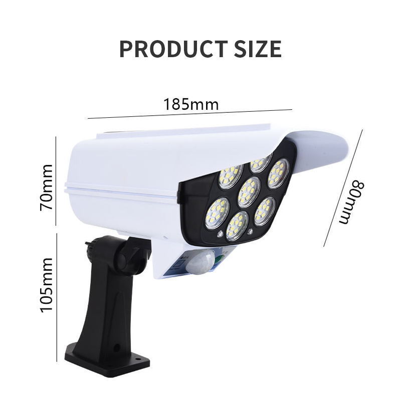 Simulation Surveillance Anti-theft LED Simulation Monitoring Security Lighting Motion Sensor Solar Wall Light