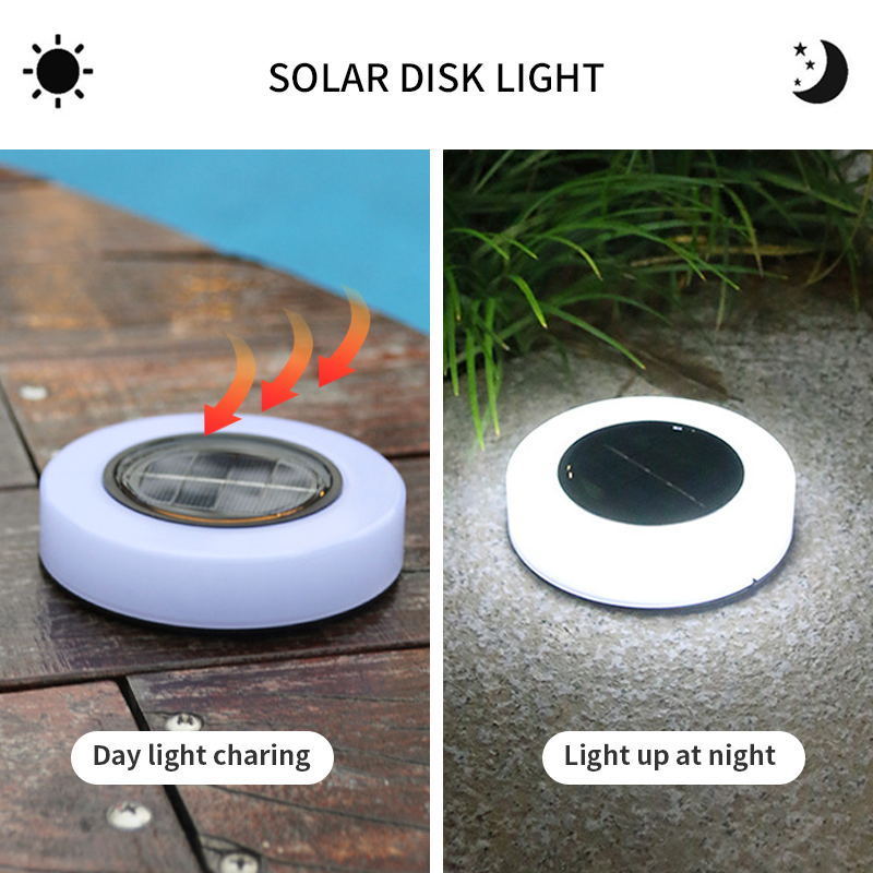 LED Solar Night Light Outdoor Solar Power Buried Lights Underground Lamp IP65 LED Outdoor Yard Pathway Patio Driveways Lights