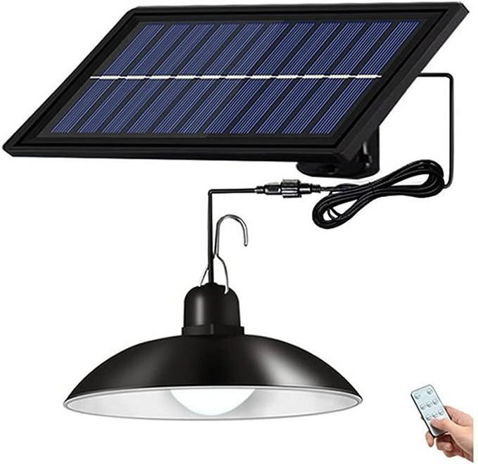 Dimmable LED Solar Garden Pendant Light Outdoor Garage Garden Wall Shed Light For Warehouse Luces Solares