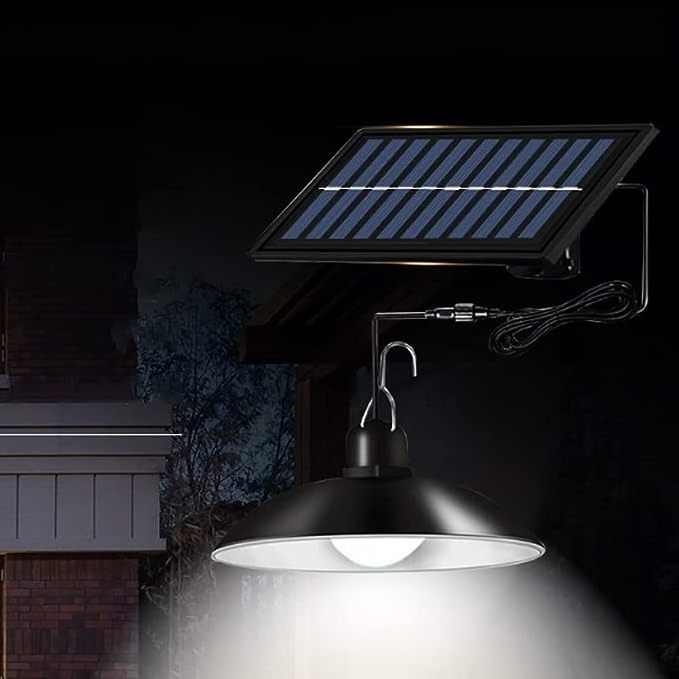 Dimmable LED Solar Garden Pendant Light Outdoor Garage Garden Wall Shed Light For Warehouse Luces Solares