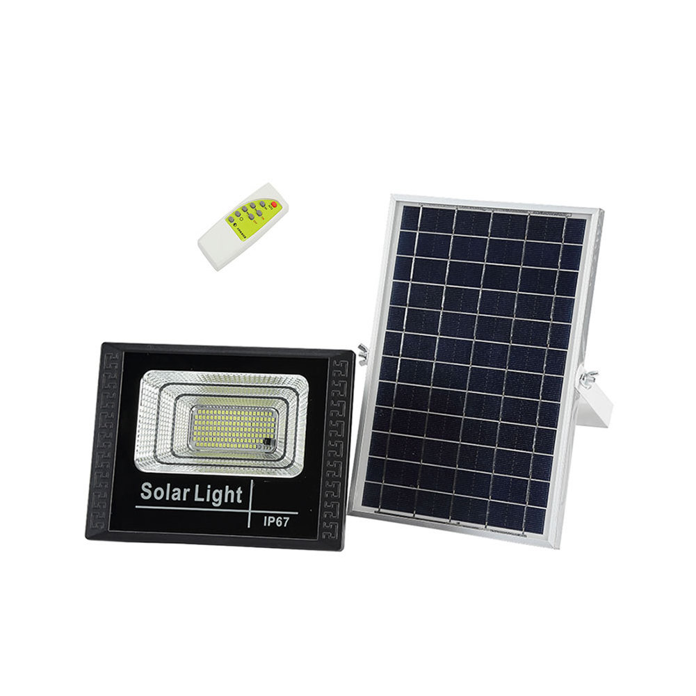 Outdoor ip65 aluminum waterproof rechargeable remote control outdoor 25w 35w 45w 65w 80w 120w 200w led solar flood light