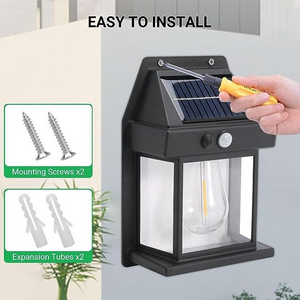 Solar Wire Bulb Induction Motion Sensor Wall Lights Outdoor Solar Waterproof Led Lights for Outside House Patio Porch Garage