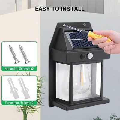 Solar Wire Bulb Induction Motion Sensor Wall Lights Outdoor Solar Waterproof Led Lights for Outside House Patio Porch Garage