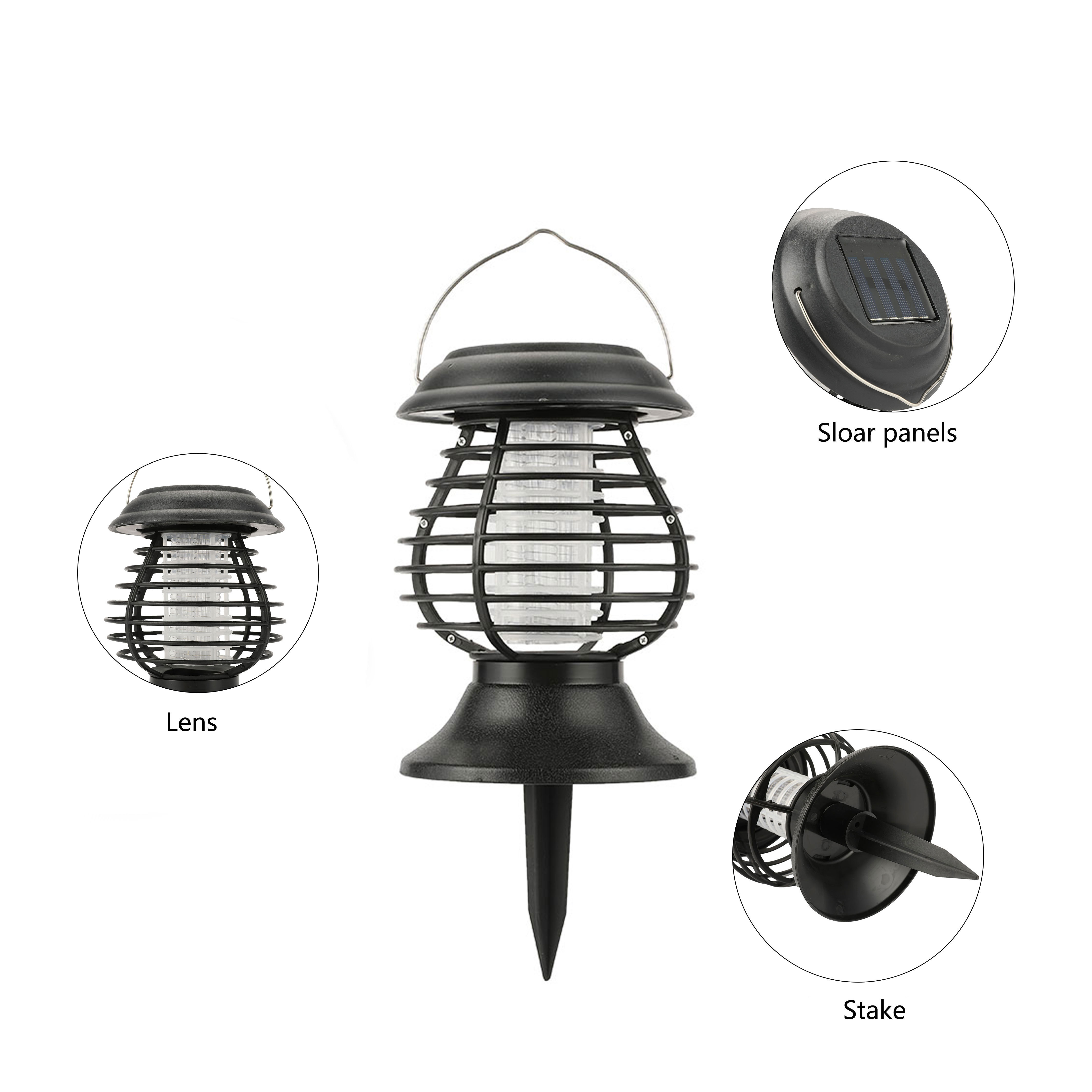 Solar Powered Uv Rechargeable Mosquito Light Killer Mosquitoes Trap Killer Vacuum Strong Outside