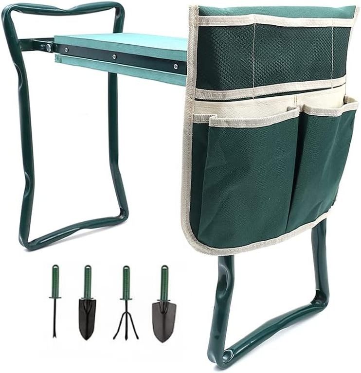 Rademark Innovations Garden Stool  Kneeler,Collapsible heavy duty Gardening,Metal Garden Kneeler and Seat Gardening