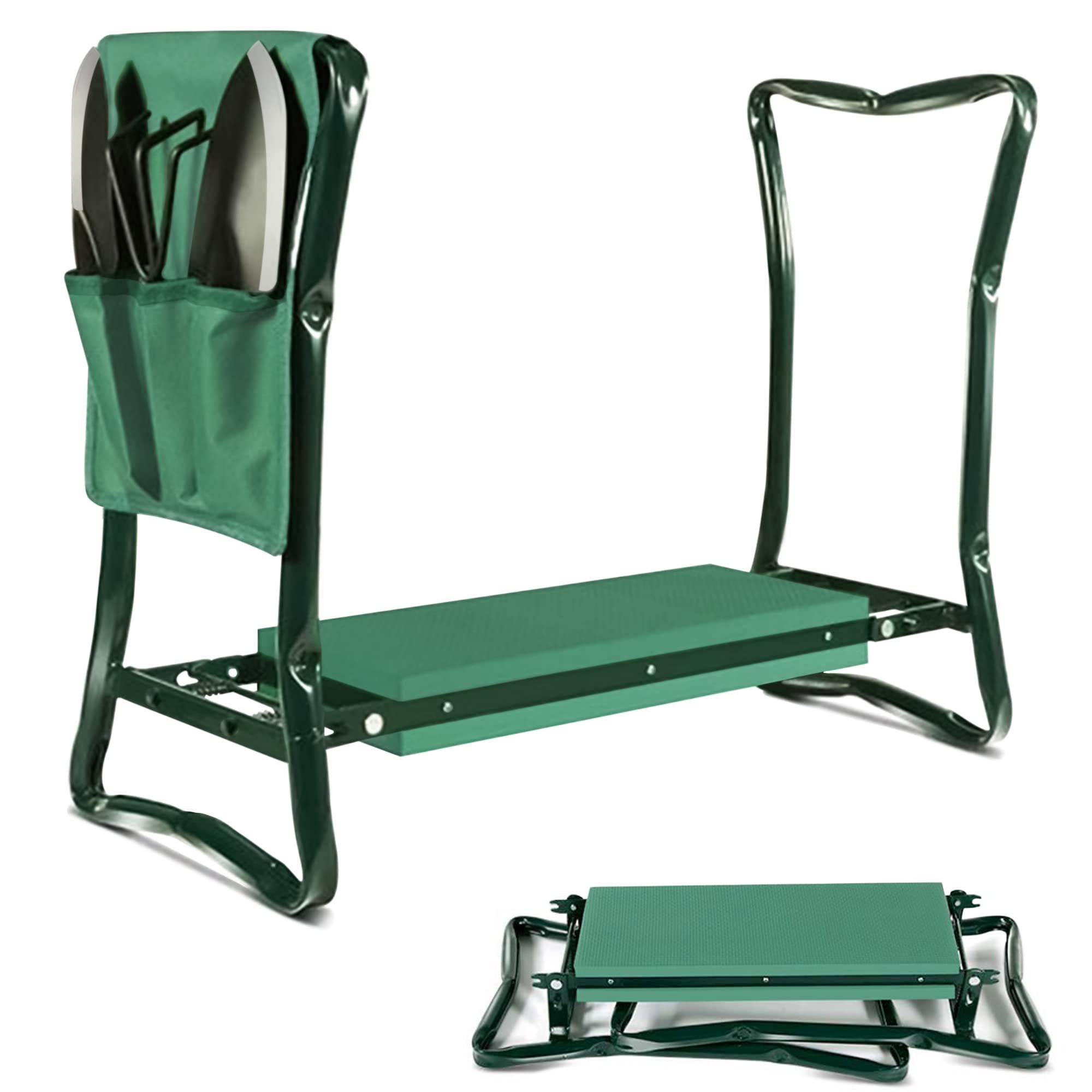 Garden Kneeler and Seat, Foldable Garden Stool Heavy Duty Gardening Bench for Kneeling and Sitting to Prevent Knee & Back Pain