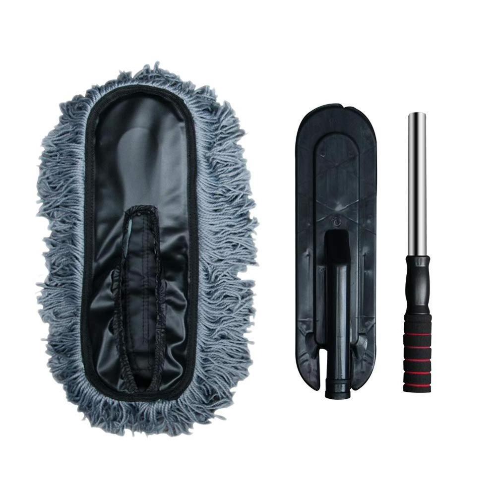 Microfiber Car Duster with Extended Handle for Exterior and Interior, 15.7 Inches No Scratch Telescopic Cleaning Brush for Home