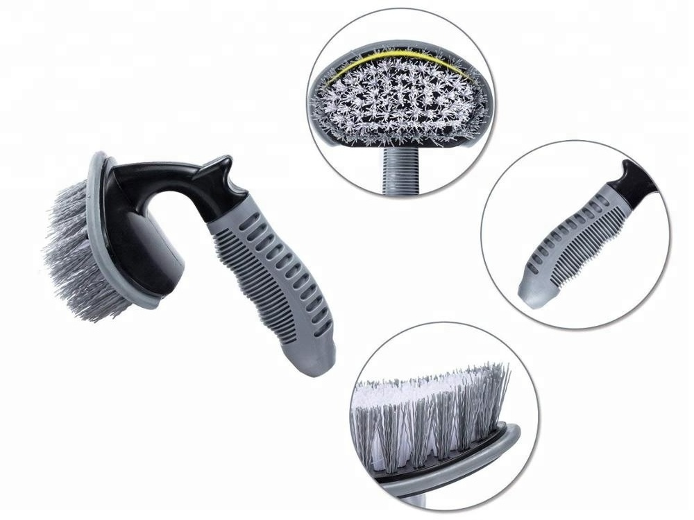 2 Pcs Steel and Alloy Wheel Cleaning Brush, Rim Cleaner for Your Car, Motorcycle or Bicycle Tire Brush Washing Tool