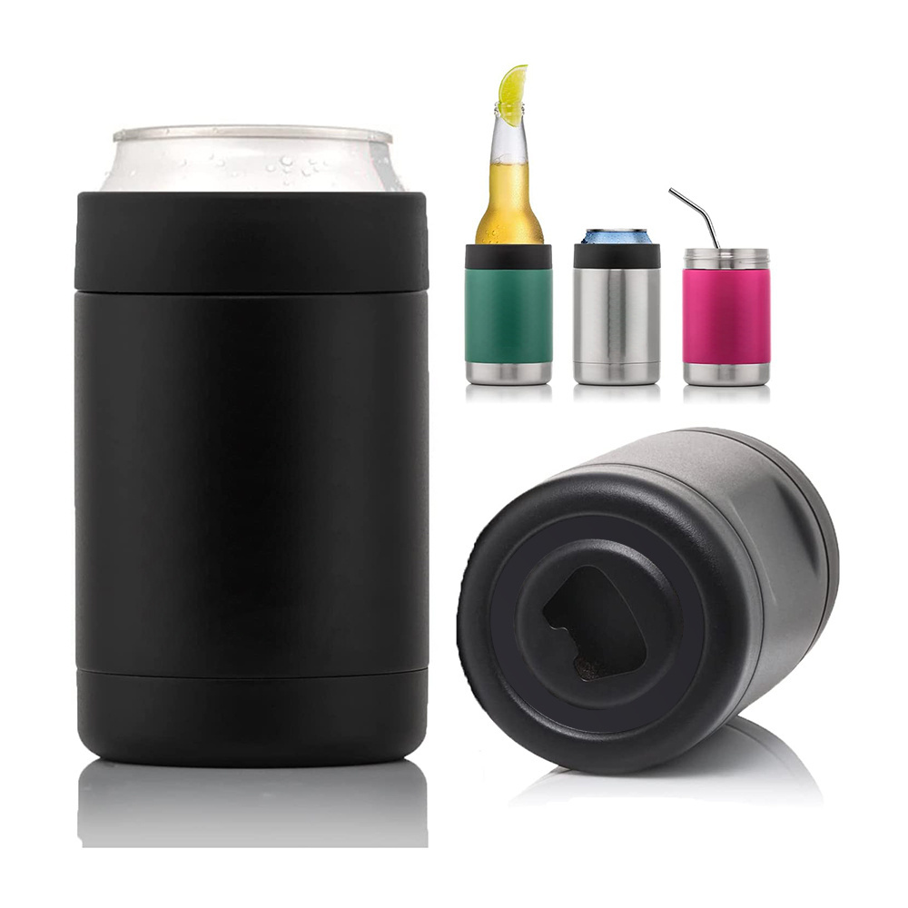 360ml Stainless Steel Vacuum Insulated Beer Bottle Holder Fits Standard 12oz Beverage Can Cooler