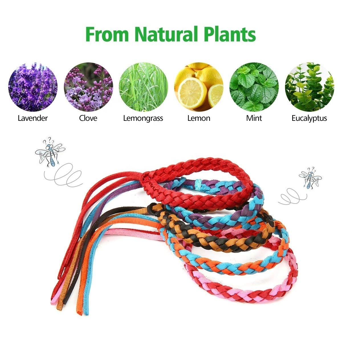 Insect trap mosquito repellent pu leather antimosquito bracelet mosquito repellent hand strap