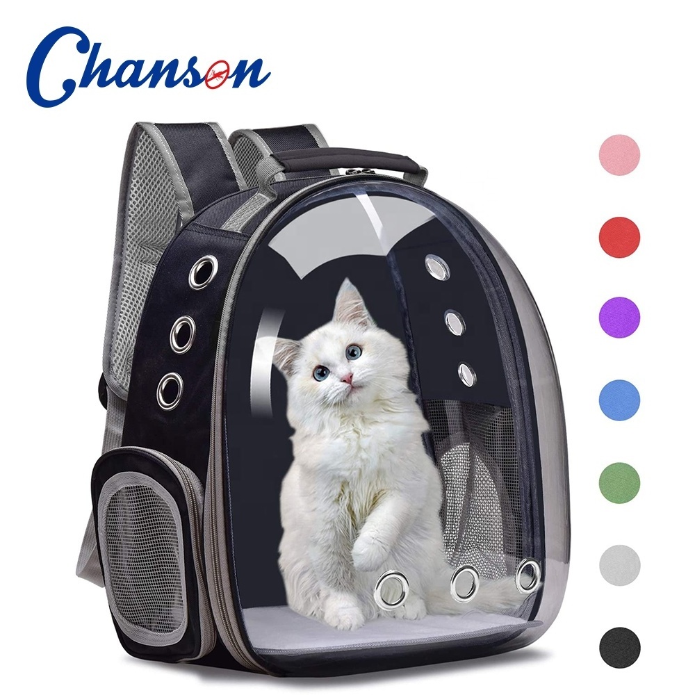 Portable outdoor light transparent window breathable travel Space Capsule Carrier Small Animal carrying Cat Bag pet backpack