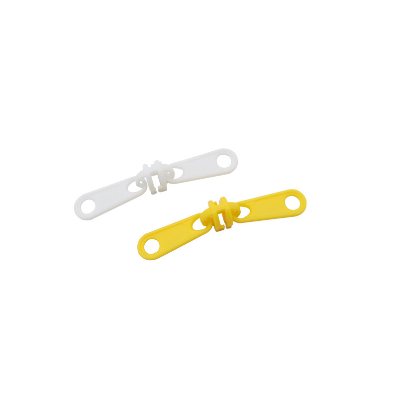 Hot sale  nylon zipper puller none lock two sided plastic zipper slider