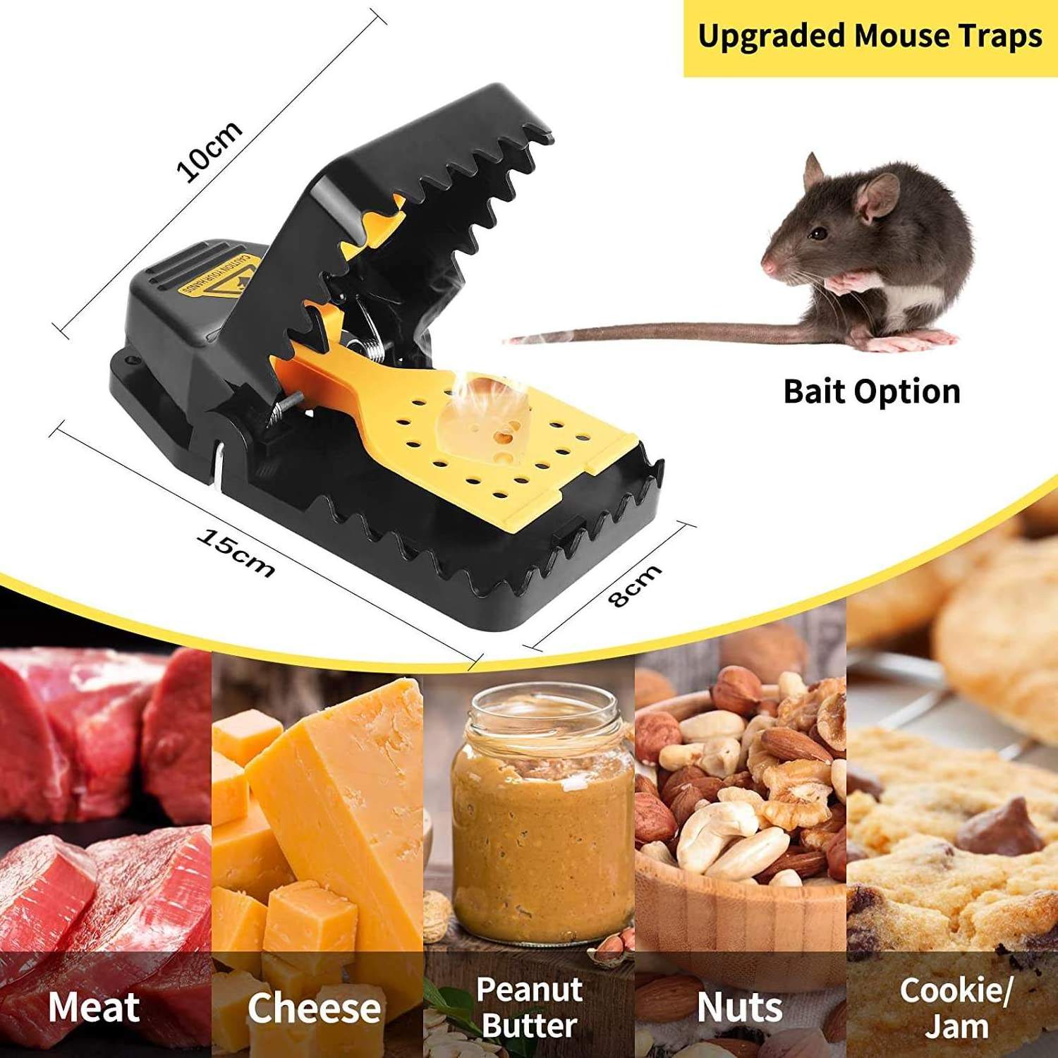 Garden pest control large mouse trap fast kill rat trap powerful rodent killer for indoor and outdoor