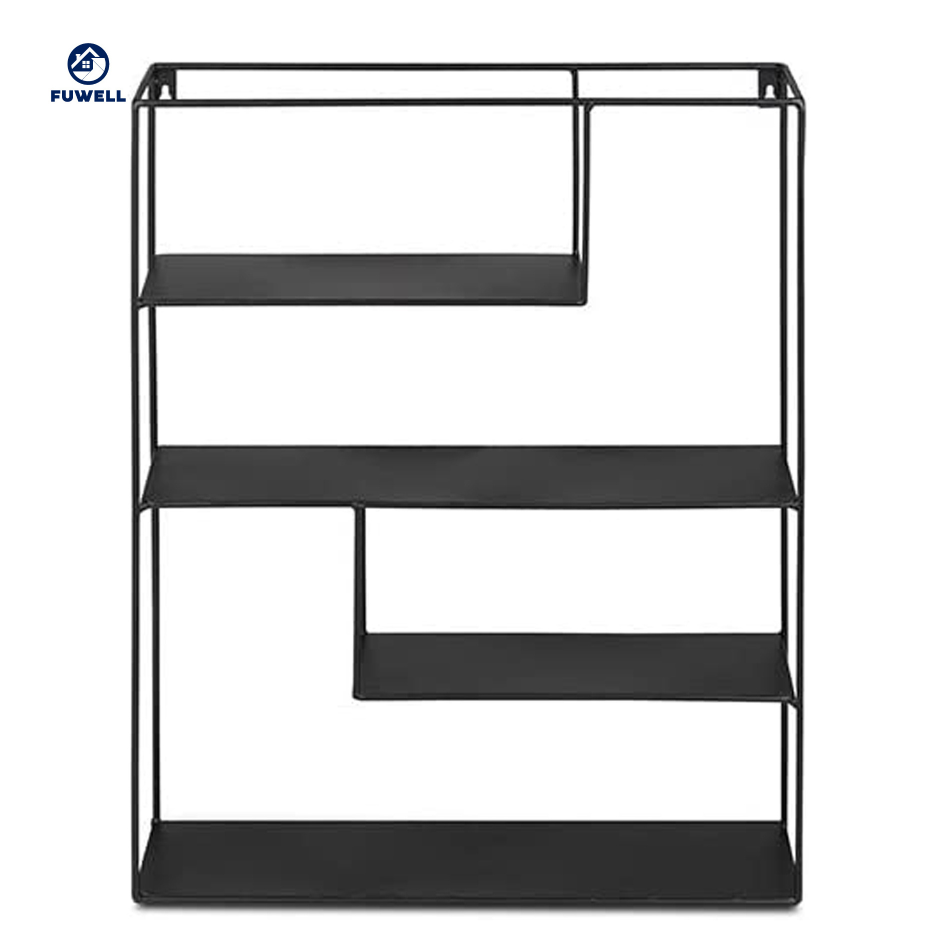 Big Rectangular Metal Wall shelf with 4 Shelves wall mounted cubicle metal wall shelf