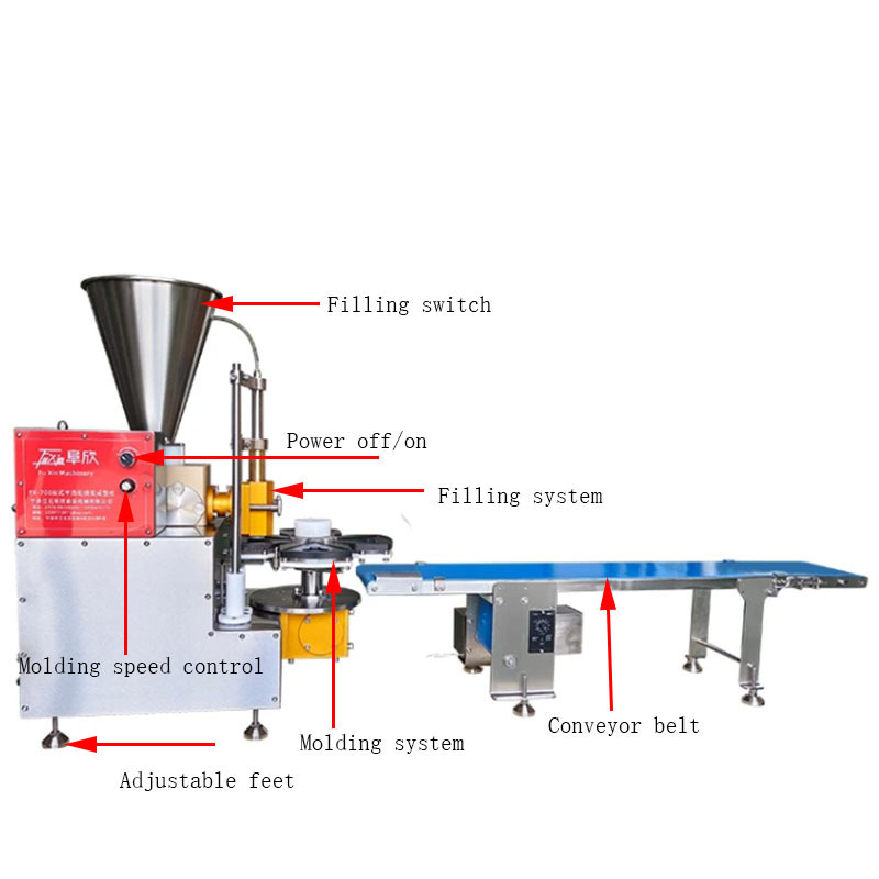 Semi-automatic wonton machine manufacturers new multi-functional wonton forming machine wonton manufacturing machine