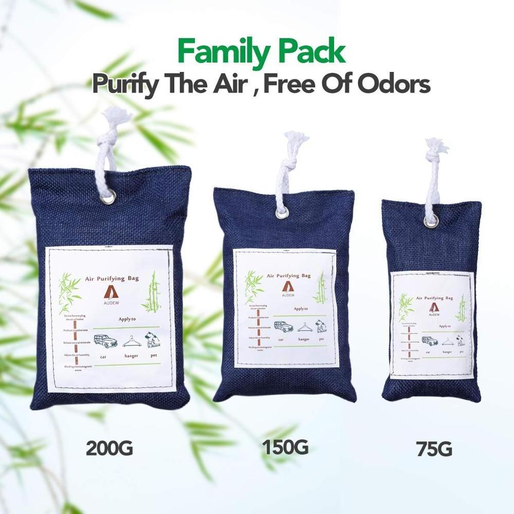 LEGREEN Odor Eliminator Activated Bamboo Charcoal Air Purifying Bags for Cars, Closets, Bathrooms and Pet Areas