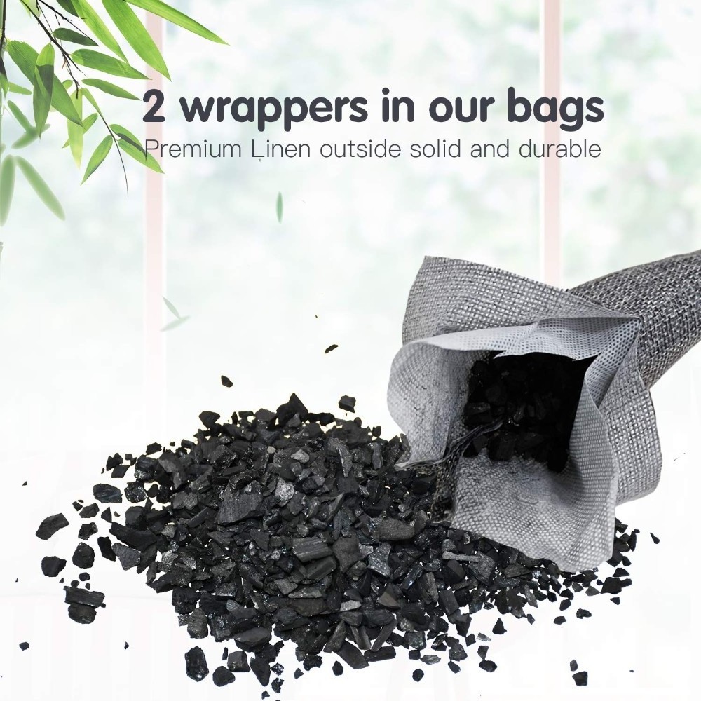 nature fresh bamboo charcoal bags odor absorber Natural Home Deodorizer 75g charcoal bags