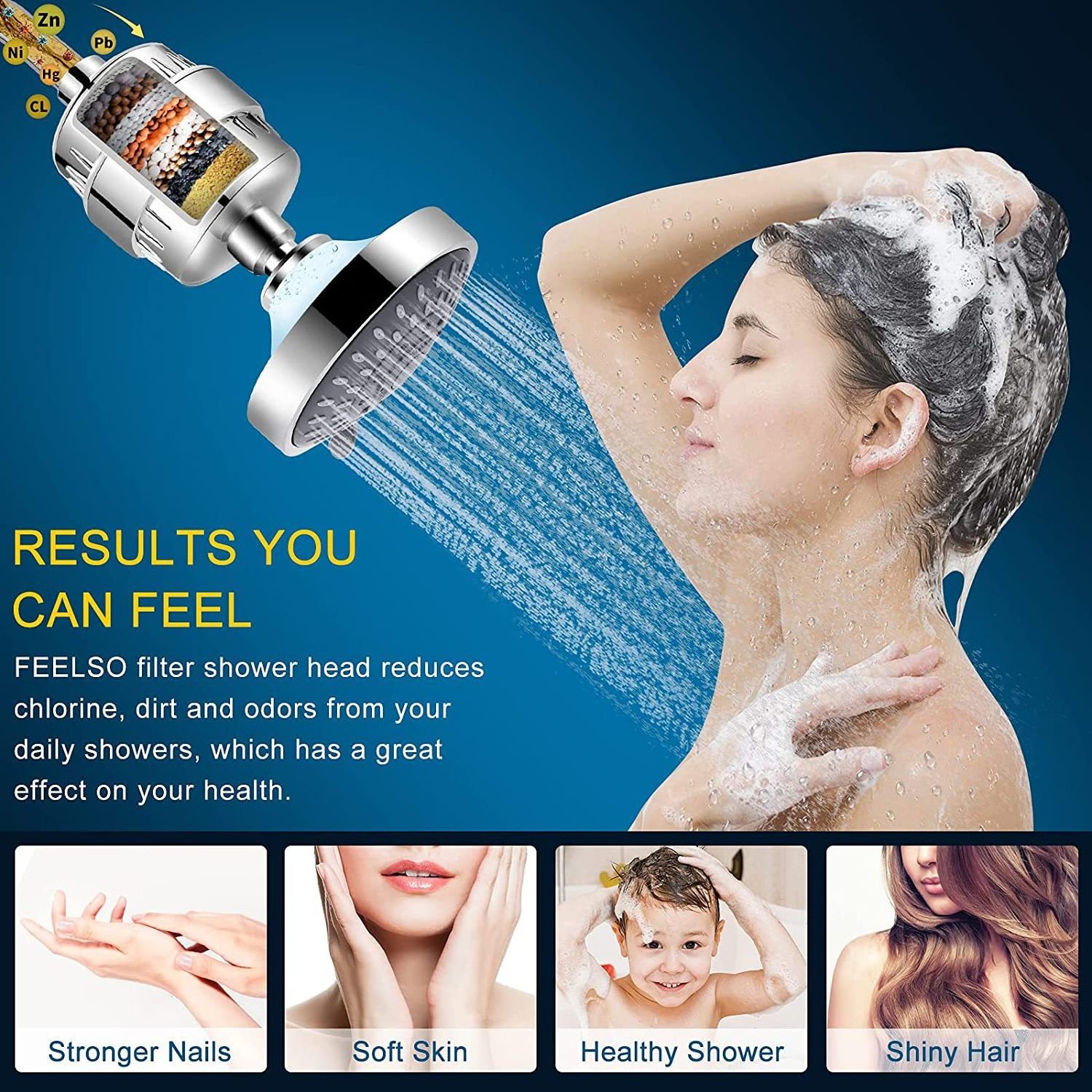 Head Korea Blu Ionic - Skin Haircare Remove Jolie Replacement Pp Cotton Cartridge Fiber Activated Carbon Shower Filter