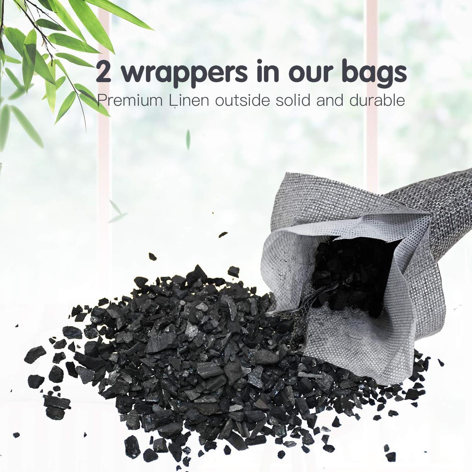 LEGREEN  Bamboo Charcoal Bag for Home Car Odor Absorber Bags Shoes Deodorizer