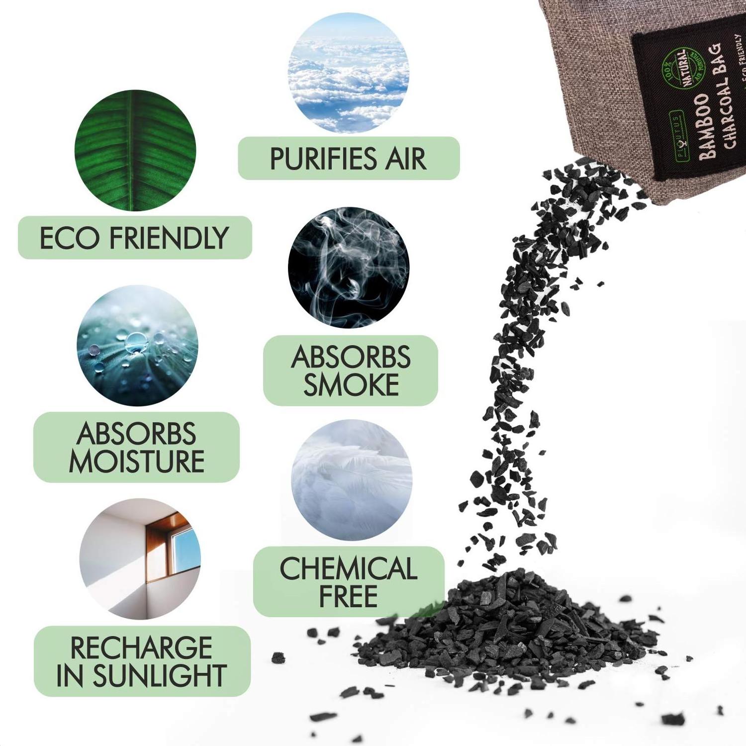 200g Bamboo Charcoal Air Purifying Bag Natural Activated Charcoal Odor Eliminators Car Air Freshener