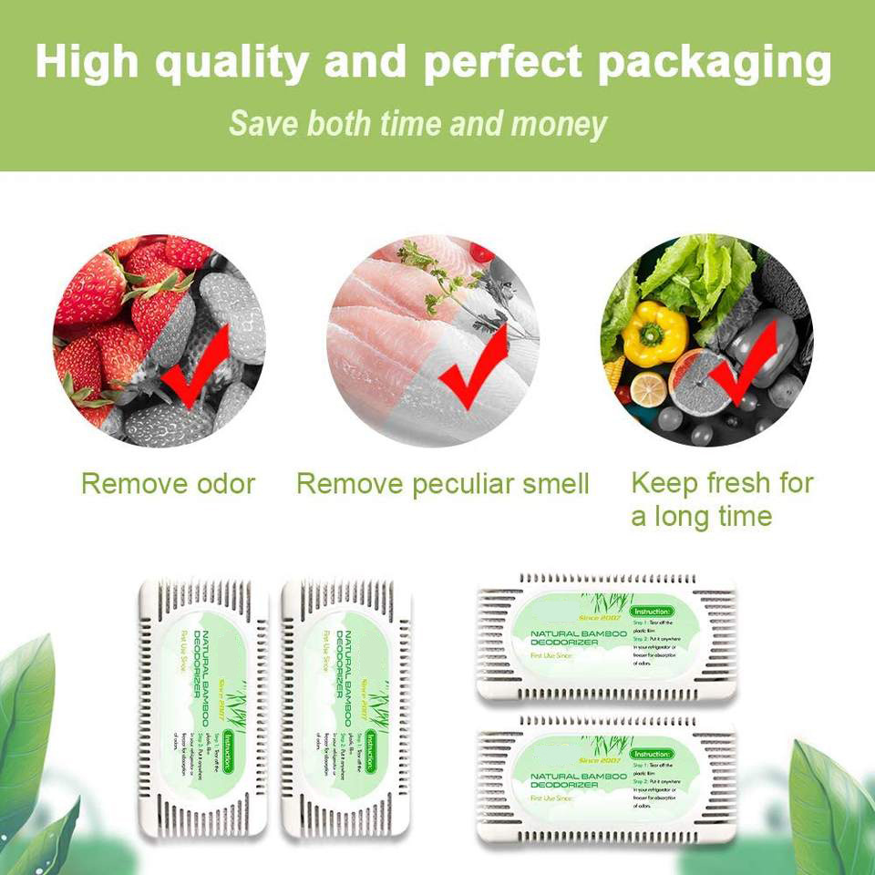 Bamboo Charcoal Odor Eliminator Refrigerator Deodorant Air Fresheners for Keeping Food Fresh Fridge Deodorizer