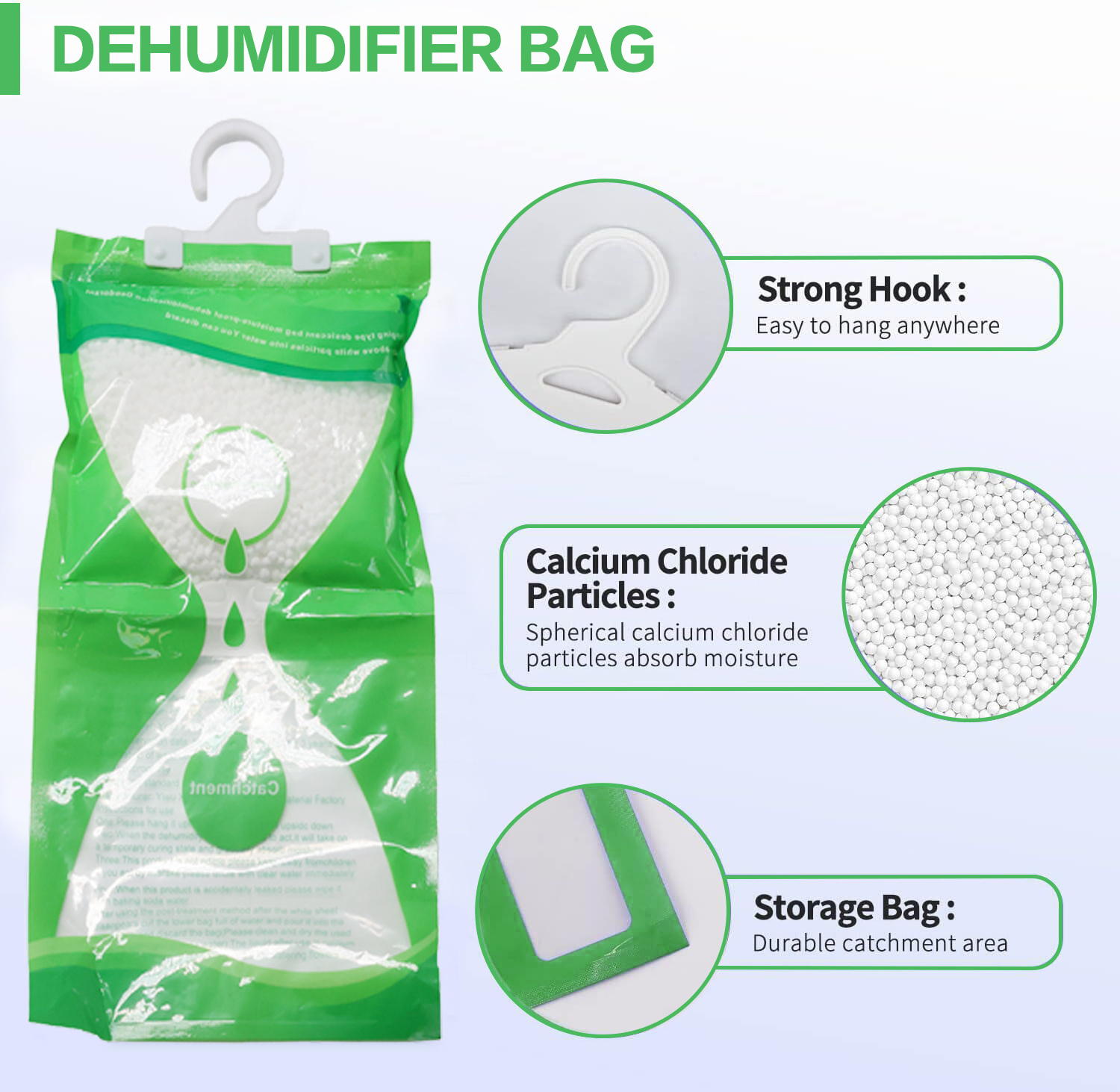 Moisture Absorbers, Dehumidifier Bags for Closet, Hanging Humidity Absorber in Wardrobes, Bedrooms, Bathrooms(230g/pack)