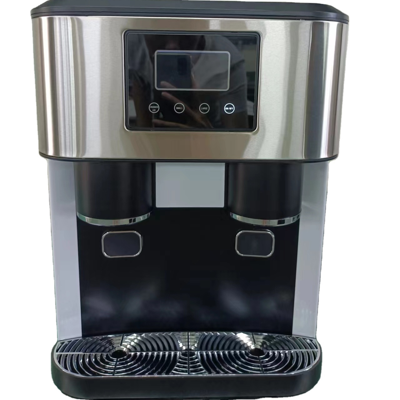 Desktop hot cold water dispenser ice maker ice dispenser