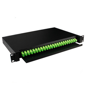 telecommunication fibre equipment 1u  2u 24 core 48 port distribution frame wall mount ODF 24core  fiber optic patch panel