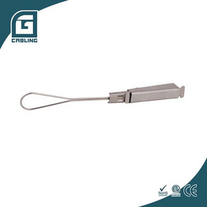 Gcabling Stainless Steel Drop Cable wedge type FTTH fiber optic tension clamp for fiber cable