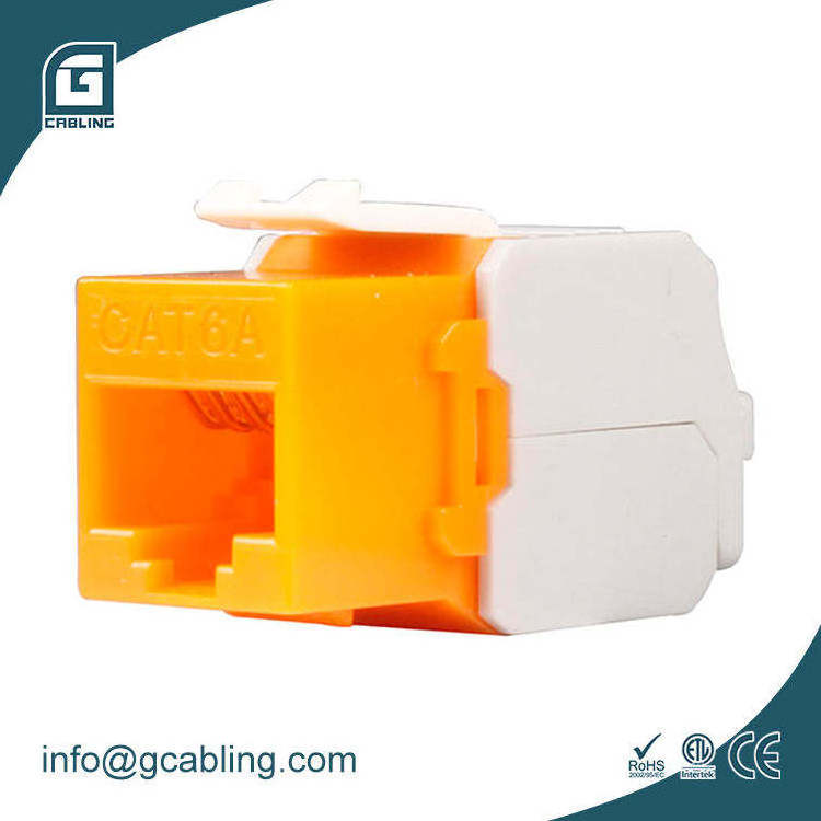 Gcabling 10pack UTP Cat 6 Cat5 RJ45 8P8C outlet modular jack keystone modular RJ45 jack RJ45 cat5e Cat6 network keystone jack