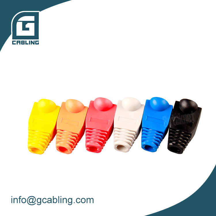 Gcabling 10PCS  plug boot Rubber Cable Boots rj45 connector 8p8c connector cat5e cat6  rj45 plug boot utp network modular