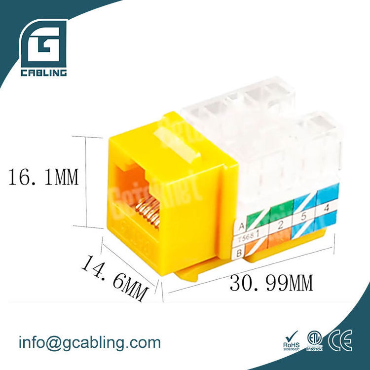 Gcabling 10pack UTP Cat 6 Cat5 RJ45 8P8C outlet modular jack keystone modular RJ45 jack RJ45 cat5e Cat6 network keystone jack