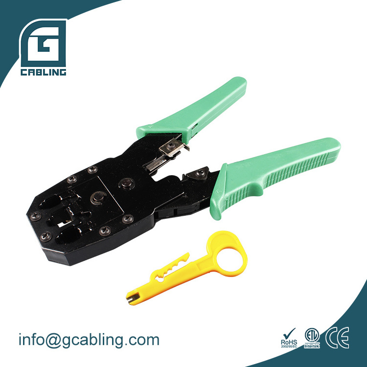 Gcabling Network toolkit set without BNC lan cable tester and impact tool RJ45 crimping and punch down for telecom punch kit