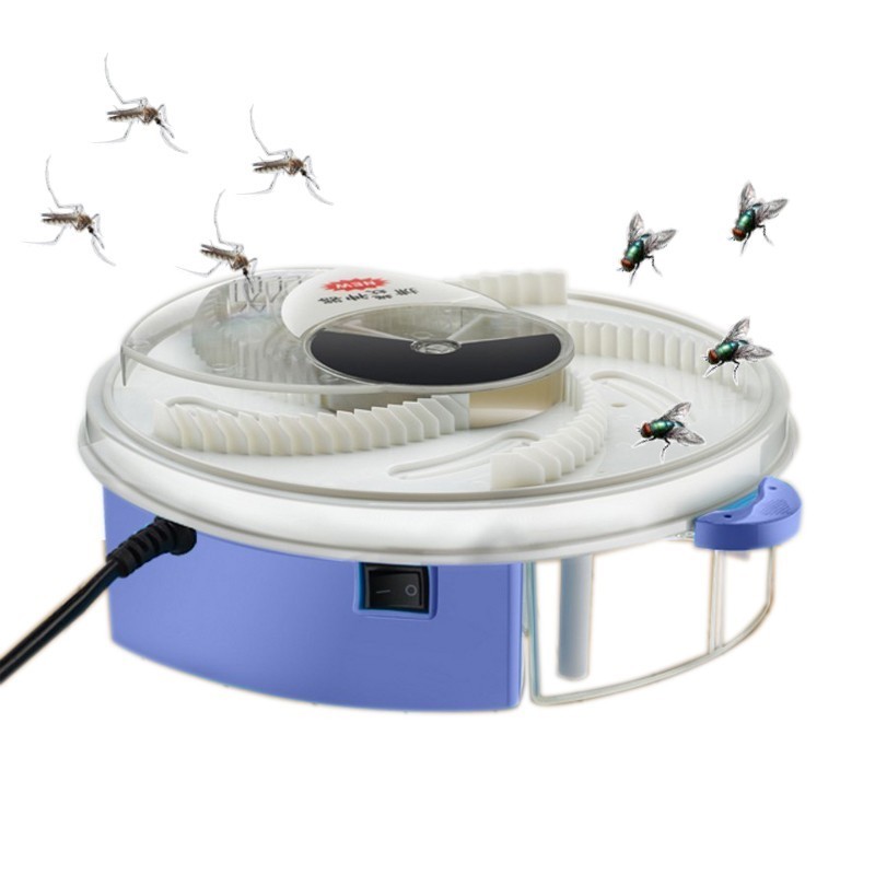 Hot Selling Electric Fly Trap Device with Trapping Food Automatic Fly Catcher Flies Kill Bug Zapper Pest Repeller ABS Plastic