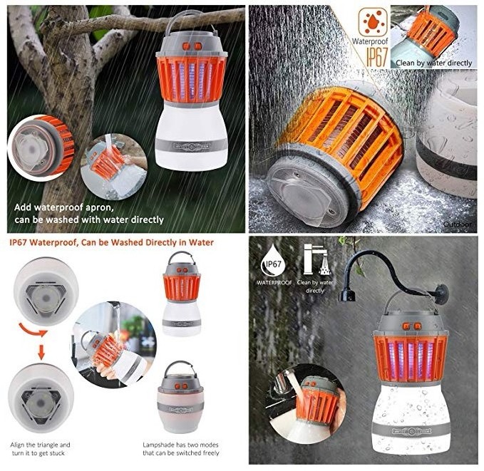 HOT sale Outdoor Bug Zapper LED torch Mosquito killer lamp  Electronic Bug Zapper Fast Rechargeable Waterproof LED Light Camping